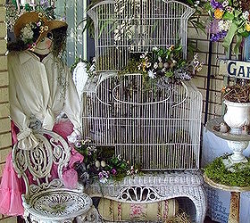 i started blogging in april of 2012 my first post was pictures of our front porch, outdoor living, porches, This was a spring vignette that I had as you entered the front door of our home