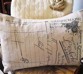 easy vintage french pillow made from a tea towel, crafts, home decor