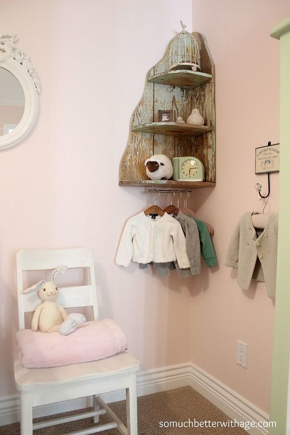 bookshelf to coatrack, diy, storage ideas, woodworking projects, More room now for cute baby sweaters