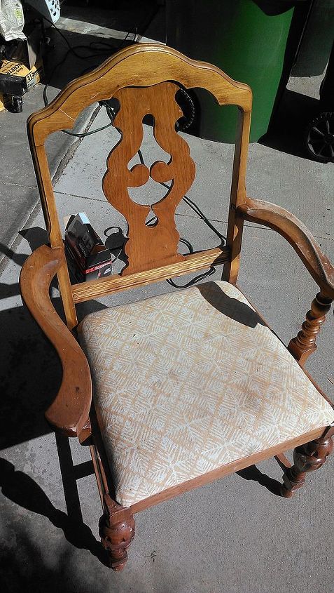 antique chair makeover, painted furniture, Chair Before