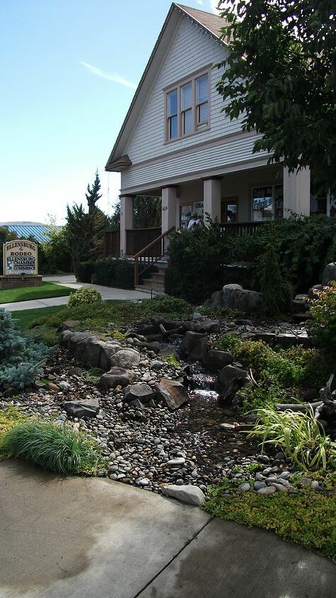 ellensburg chamber of commerce pond less waterfall before and after photos, landscape, outdoor living, ponds water features, August 2012 from the North