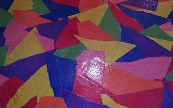 Colored paper floor in You room