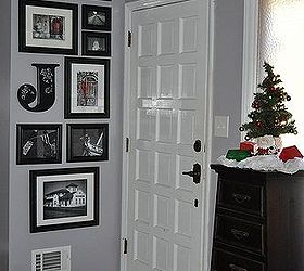entryway, foyer, home decor, Updated with new wall color Sparrow by Behr from Home Depot
