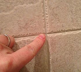 shower cleaning made easy without the use of noxious chemicals, cleaning tips, Treated grout remained clean over the 11 weeks