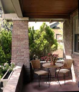 a privacy porch offers relaxation, landscape, outdoor living, porches, Shrubs and trees help to naturally shield porches from the street