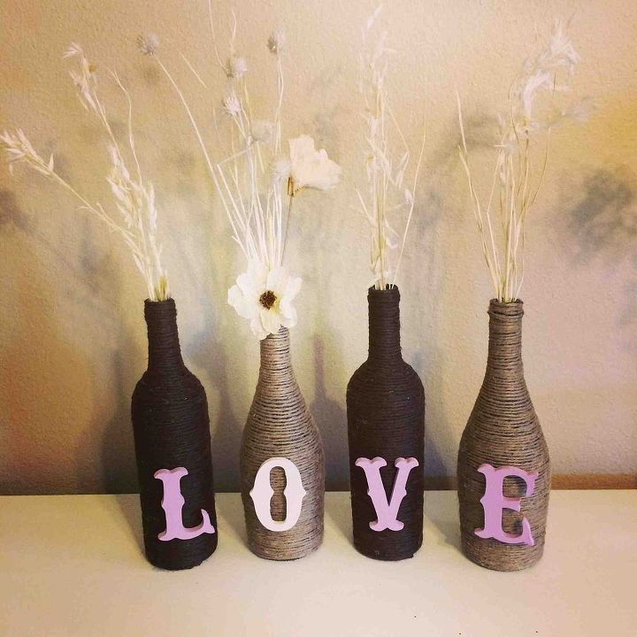 love wine bottles, crafts, repurposing upcycling, I saw this on Pinterest and fell in love