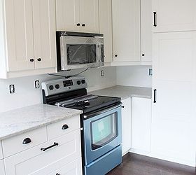 newly installed ikea kitchen, countertops, kitchen cabinets, kitchen design, Stove side of kitchen
