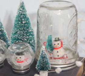 diy waterless snow globes, crafts, mason jars, seasonal holiday decor, Display your snow globes for winter