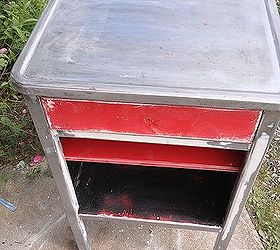 old metal hospital table makeover 2, painted furniture