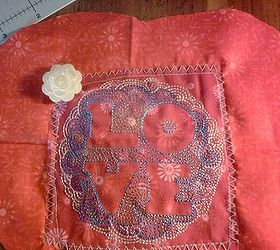 valentines day heart pillow with embroidery tutorial, crafts, seasonal holiday decor, valentines day ideas, add a button