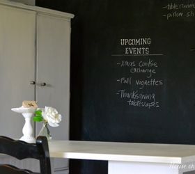 how to make a chalkboard wall in your home office craft room, A Chalkboard wall allows you to make notes and keep track of upcoming events and dates