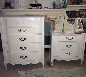 vintage french provincial dressers makeover, painted furniture, BEFORE pic