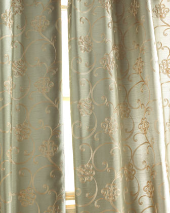 need opinions on curtain choices, home decor, shabby chic, One of my choices which the color is described as Celadon