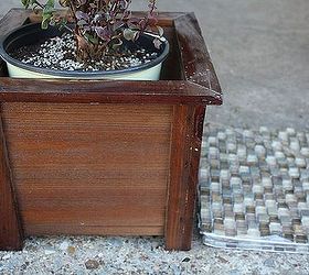 make a tiled garden container planter for frugal upscale decor, container gardening, diy, flowers, gardening, how to, perennial, We started with a cheap wooden planter from the clearance section Choose something with smooth sides It took two square feet of tiles to cover this planter