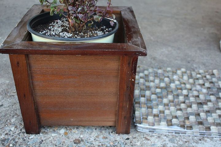 Make a Tiled Garden Container Planter for Frugal Upscale Decor make a tiled garden container planter for frugal upscale decor container gardening diy