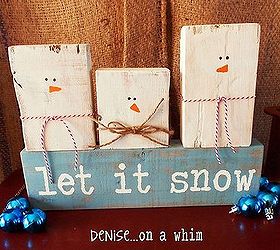 easy snowman craft, crafts, decoupage, painting, seasonal holiday decor, A trio of 2x4 snowmen