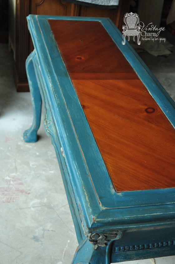 beautiful blues painted entry sofa table, chalk paint, painted furniture, ASCP Aubusson Blue