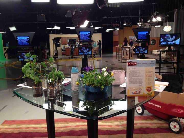 denver hometalk live tv appearance, repurposing upcycling, My view of the studio
