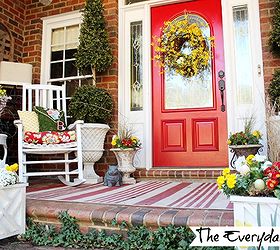 a southern porch reveal for spring 2014, curb appeal, flowers, gardening, porches, seasonal holiday decor, wreaths, Our little porch that could
