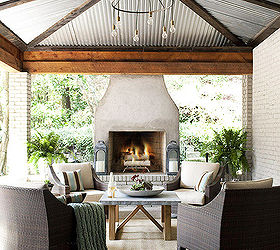 natural elements make perfect outdoor fireplaces tips video, fireplaces mantels, outdoor living, patio, porches, This austere looking outdoor fireplace is minimalistic and perfect for new style homes