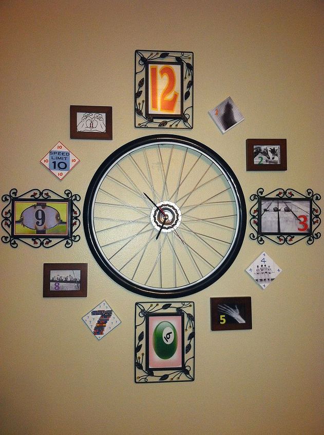 wall clock, My wall clock I just finished with a wheel memo board that I added the clock works to