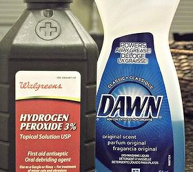putting two carpet stain removal tips to a comparison test, cleaning tips, flooring, The second method is a simple mix of Dawn and Hydrogen Peroxide that you rub into the stain