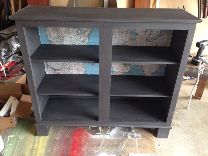 turn a cupboard into a book case, painted furniture, repurposing upcycling, storage ideas