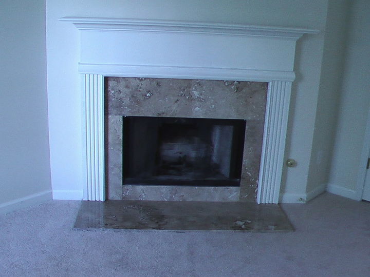 marbeling over brick fireplace in great room, tiling, Oops wrong fireplace