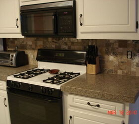 kitchen countertops update, After installation of Granite Transformation countertops