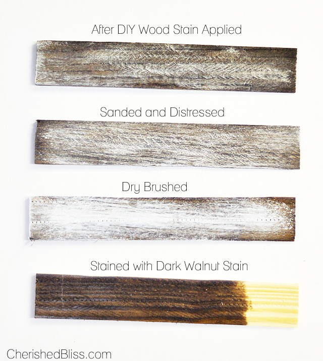 how to weather wood, painting, woodworking projects, You start with a dark stain dry brush white paint sand it down with steel wool and apply my DIY wood Stain on top