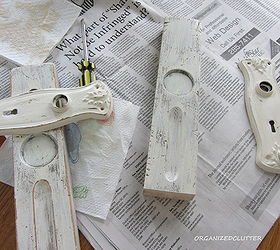 repurposed shabby chic crosses, repurposing upcycling, The level was sawed into two pieces and then dry brushed with the same creamy white paint