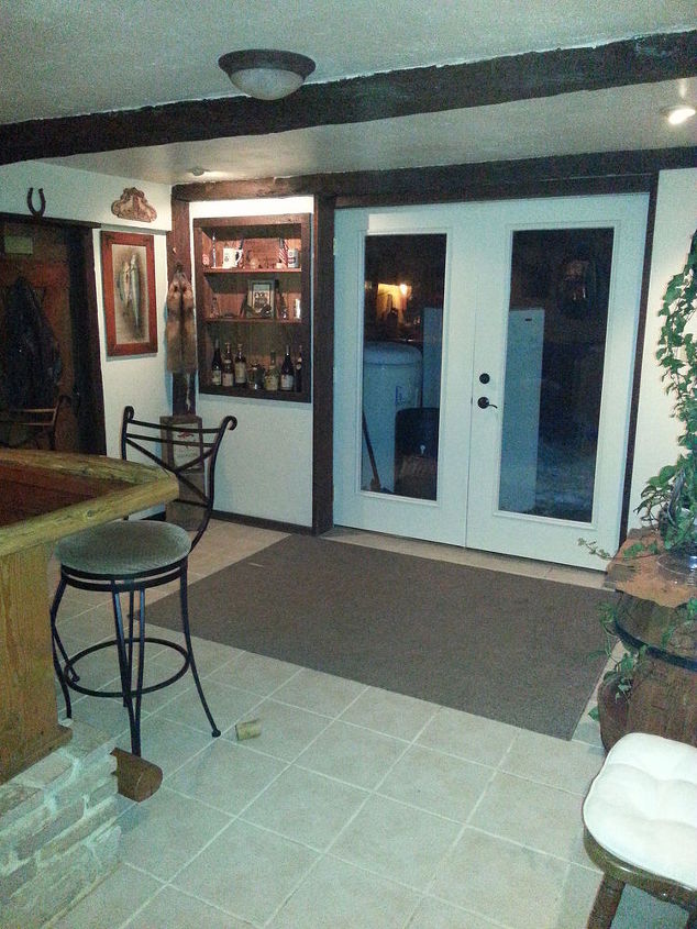 basement remodeling, basement ideas, diy, home improvement, This is a walkout basement so we added French doors