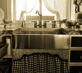 diy french bistro kitchen, home decor, kitchen design, LOVE my sink and that I no longer have to wash dishes in the bath tub