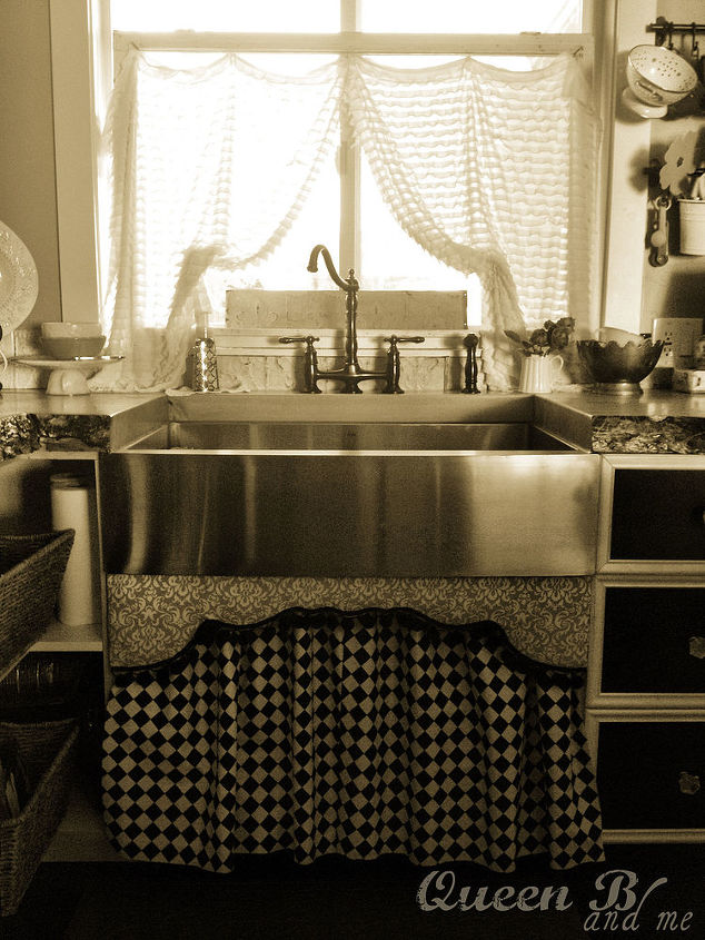 diy french bistro kitchen, home decor, kitchen design, LOVE my sink and that I no longer have to wash dishes in the bath tub