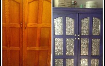 Purple Cabinet Makeover