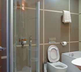 how much does a bathroom remodel cost, bathroom ideas, home improvement, Chic looking bathroom uses space very efficiently