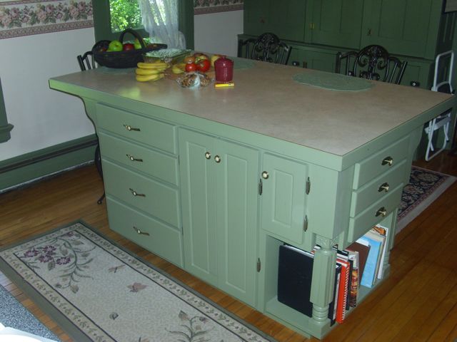 homemade kitchen island, kitchen design, kitchen island, storage ideas, Lots of counter space now Roll out your cookies and pie crusts