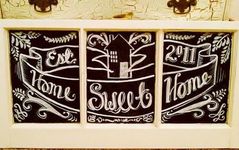Transform an Old Window With Chalkboard Paint & Markers
