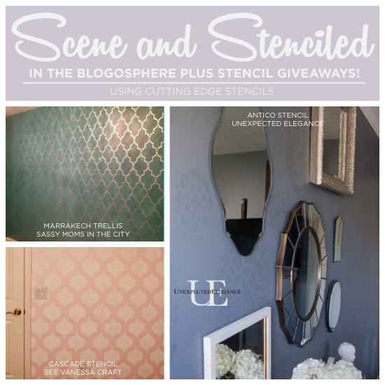 scene stenciled around the blogosphere plus giveaways too, painting