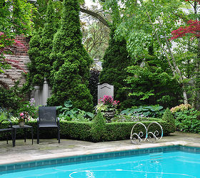garden tour a poolside garden in rosedale ontario, flowers, gardening, outdoor living, pool designs, The plantings help to soften the hard edge of the pavers around the pool
