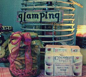 gift basket for the glamper camper, crafts, outdoor living, Cupcake soaps travel mani pedi kit and a candle