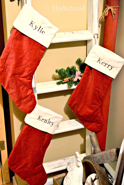 hang your stockings with care, christmas decorations, repurposing upcycling, seasonal holiday decor, Ready for Santa