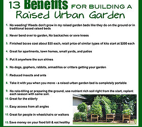 the benefits of raised urban gardening, gardening, homesteading, urban living, Do you love to garden but have a hard time sticking with it I did too until I designed a new way to garden Check out the top 13 benefits of gardening my way