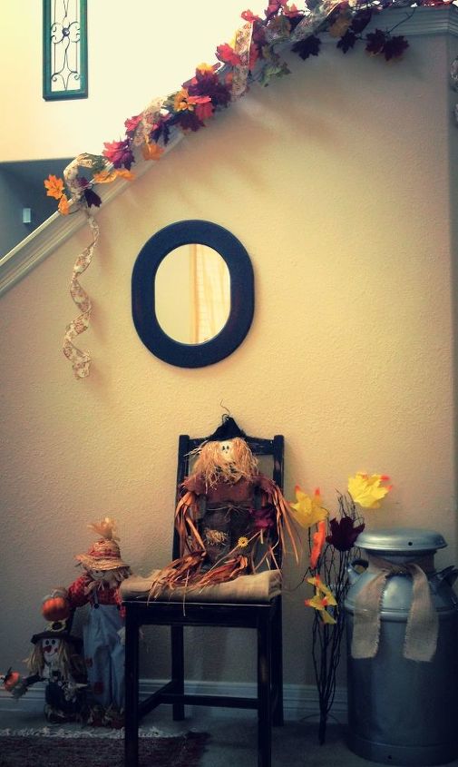 fall decor, seasonal holiday decor, Added a little fall to my front room entryway area