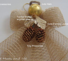 mesh ribbon angel, crafts, seasonal holiday decor, wreaths, Decorate your angel with embellishments or accessories to compliment any d cor This color reminds me of sheer burlap for a rustic elegant feel
