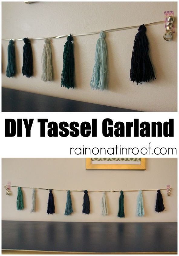 diy tassel garland, crafts, home decor