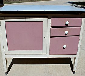 hoosier cabinet turned outdoor kitchen island, outdoor furniture, rustic furniture, What our Hoosier cabinet looked like before The drawers were falling apart and it had SEVERAL coats of paint on it