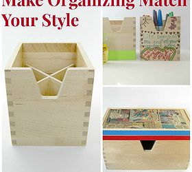 make organizing match your style, crafts, decoupage, organizing, 3 easy ways to decorate the same box to match your style