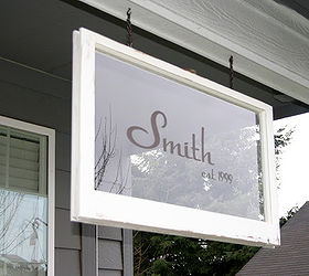 family established porch sign, porches, repurposing upcycling, windows, Our very first Family Established Sign Created from old windows that were destined for the trash