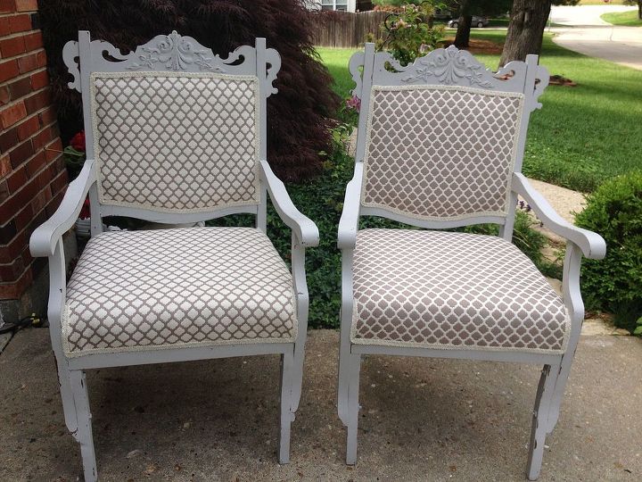 antique chairs revived this project was more than i expected, chalk paint, painted furniture, repurposing upcycling, AFTER
